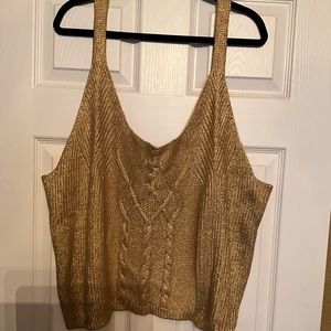 Woman’s metallic gold tank top 3XL